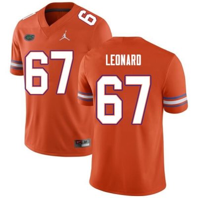 Men's Florida Gators #67 Richie Leonard NCAA Nike Orange Authentic Stitched College Football Jersey FVU6462AU